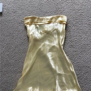 Lucy in the Sky Light Yellow Satin Dress